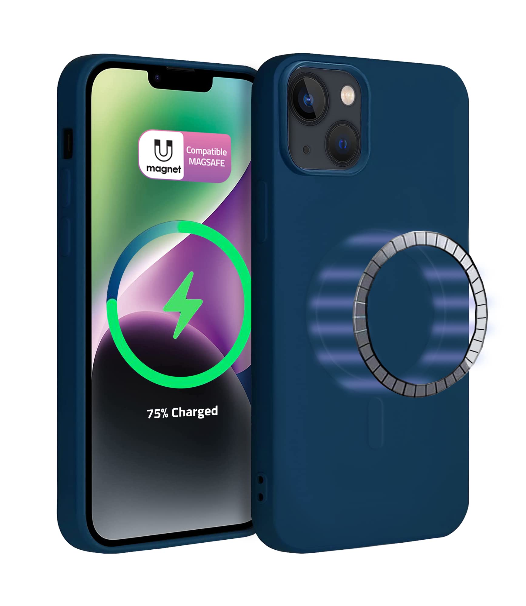 ICOVERI Funda Silicona Magnética para iPhone 13 Pro, Compatible con Magsafe, Imanes Incorporados, Prueba de Golpes, Antiarañazos, Protección cámara. Carcasa Silicona Colores (iPhone 13 Pro, Negro) — view 14