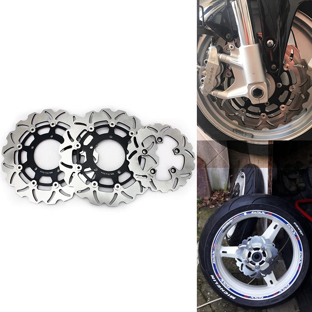 Dischi Freno Anteriore E Posteriore Per Kawasaki Z1000 2003-2006 - Kit Completo Con Pastiglie - Foto 3