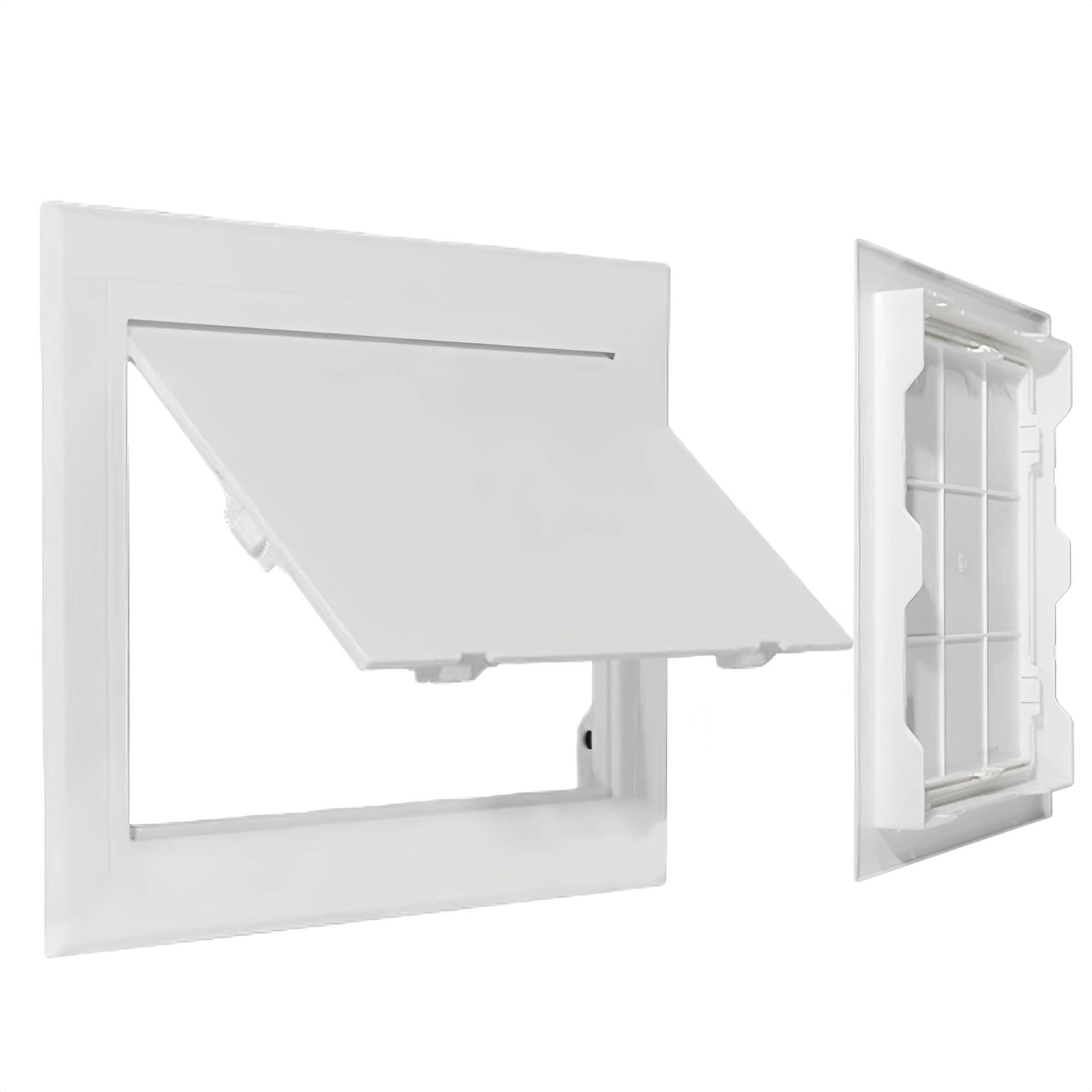 HAFRILY 100x150mm Access Panel for Plasterboard White ABS Plastic Meter Box Cover Paintable Hinged Inspection Hatch Cover for Fuse Box, Pipes & Cables