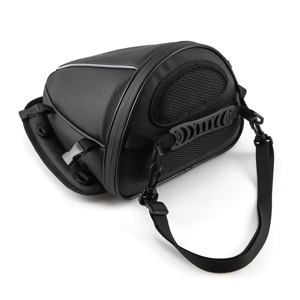 Borsa a sella impermeabile multifunzionale della sella di stoccaggio del poliestere della moto, Sport all'aperto del sedile posteriore del motociclo leggero del carro armato Bag con la tracolla