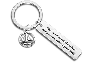 Nautical Charm Keychain: Navigate Life's Gales with a Guiding Sail