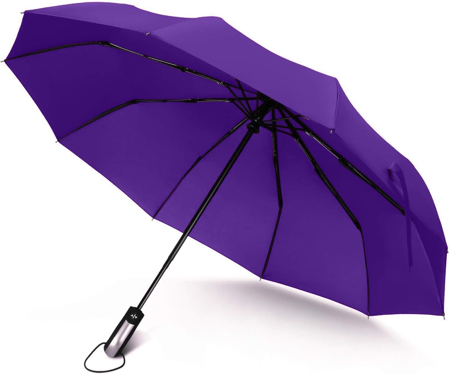 Junefish Travel Windproof Umbrella Unbreakable Automatic Compact Umbrellas for Men/Women One Handed Operation, 10 Ribs Reinforced Windproof Umbrella, Stainless Steel & Fiberglass Construction