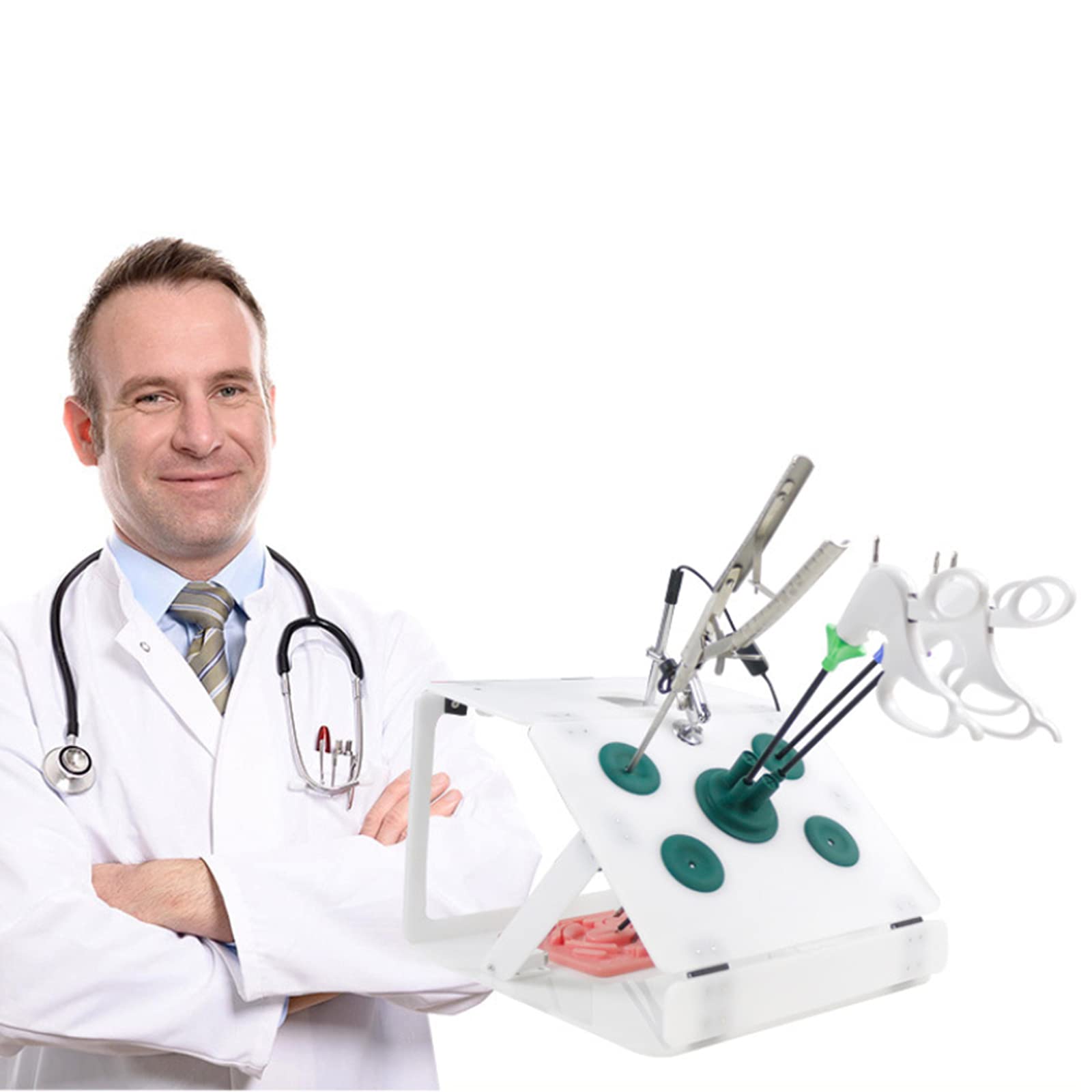 Laparoscopic Trainer Box Full Set Laparo Trainer Simulator Training Box ...