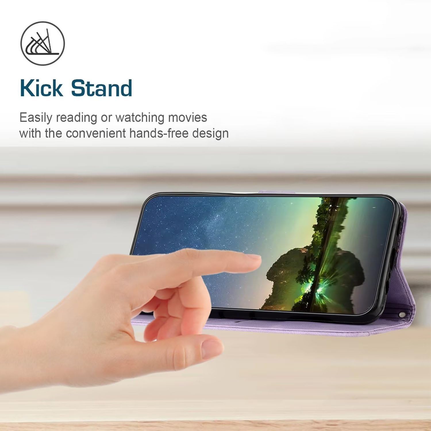 Custodia Motorola Moto G52 A Portafoglio, Pelle Confezione Romboidale Con Slot Carte E Supporto - Nero - 2