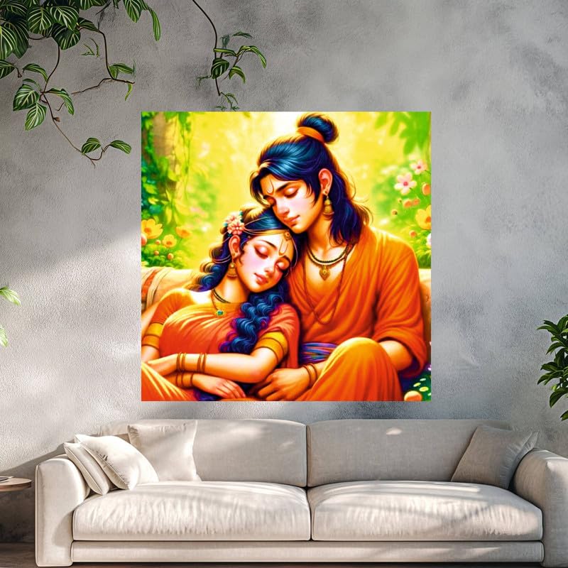 Image of British Terminal Cute little Bal Gopal Baby God Krishna| Kanha Ji | Laddu Lord Makhan Chor Painting Religious Poster for Pregnant Women for wall (matt thin vinyl,sticker,multicolor,unframed)| bj193