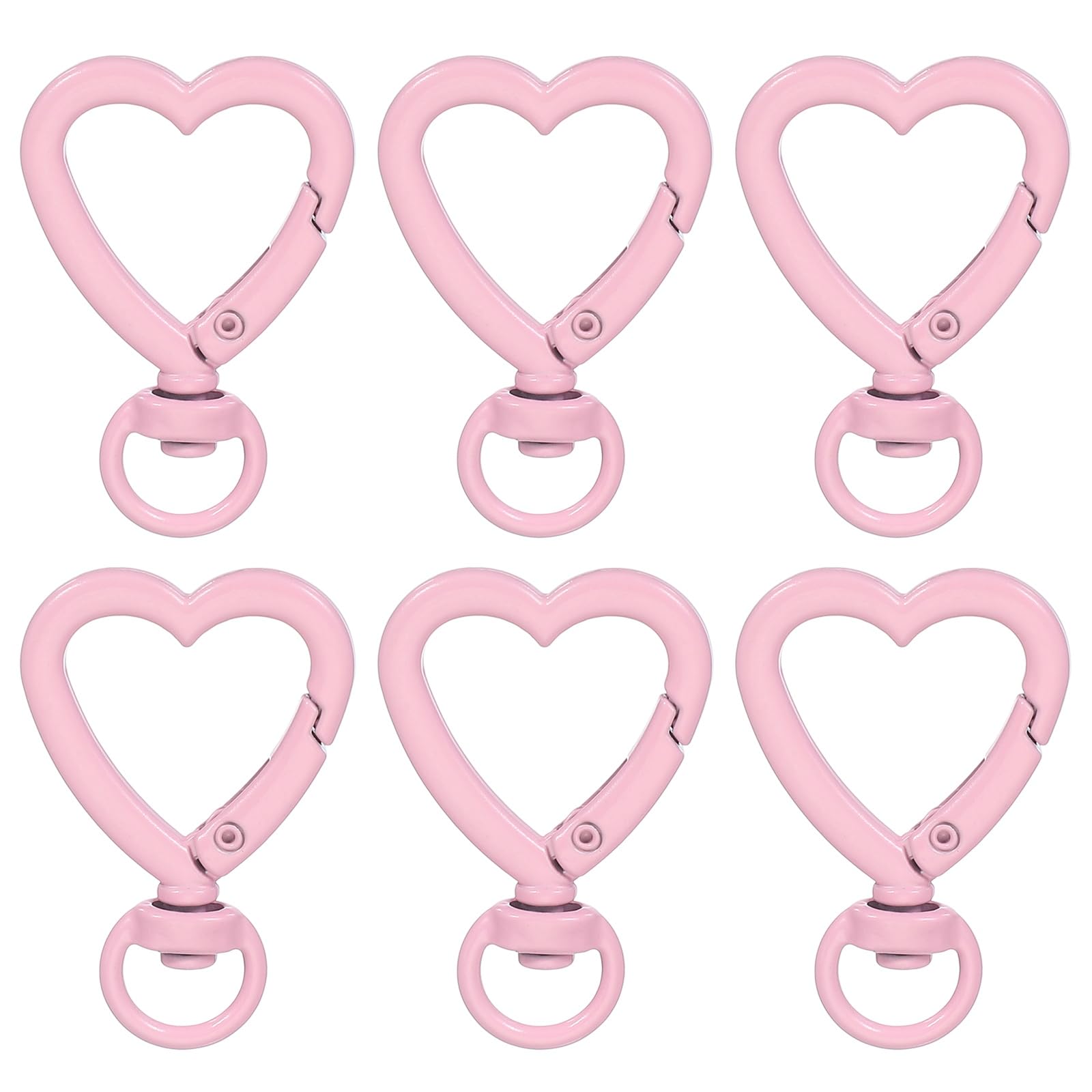 PATIKIL Heart Shape Swivel Buckles, Zinc Alloy Spring Snap Keychain Clip Hanging Hooks for DIY Crafts Key Chains