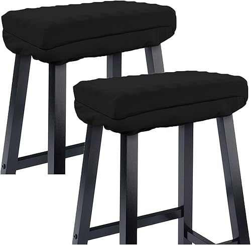 baibu Juego de 2 cojines de taburete rectangulares, súper transpirables, cojines para taburete de bar con cuatro correas, solo 2 almohadillas