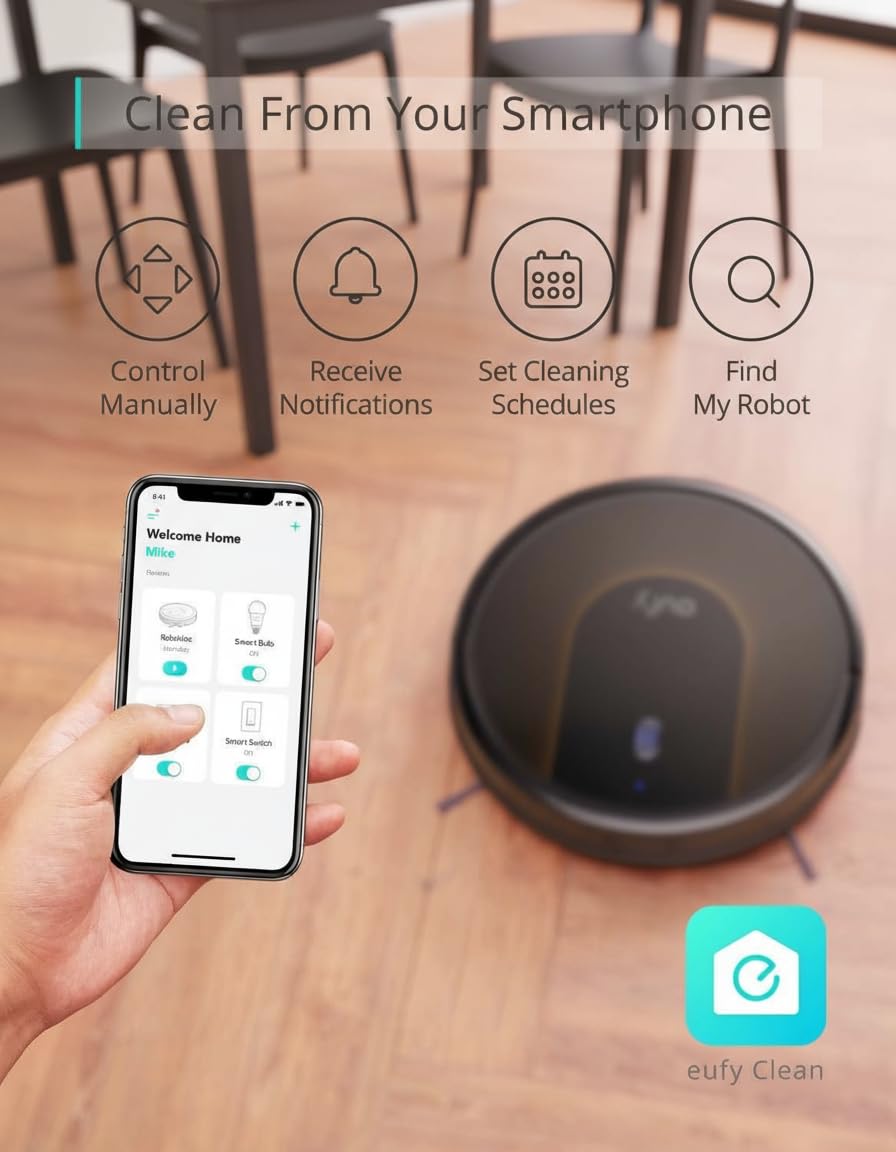 eufy BoostIQ RoboVac 30C, Wi-Fi, Upgraded, Super-Thin