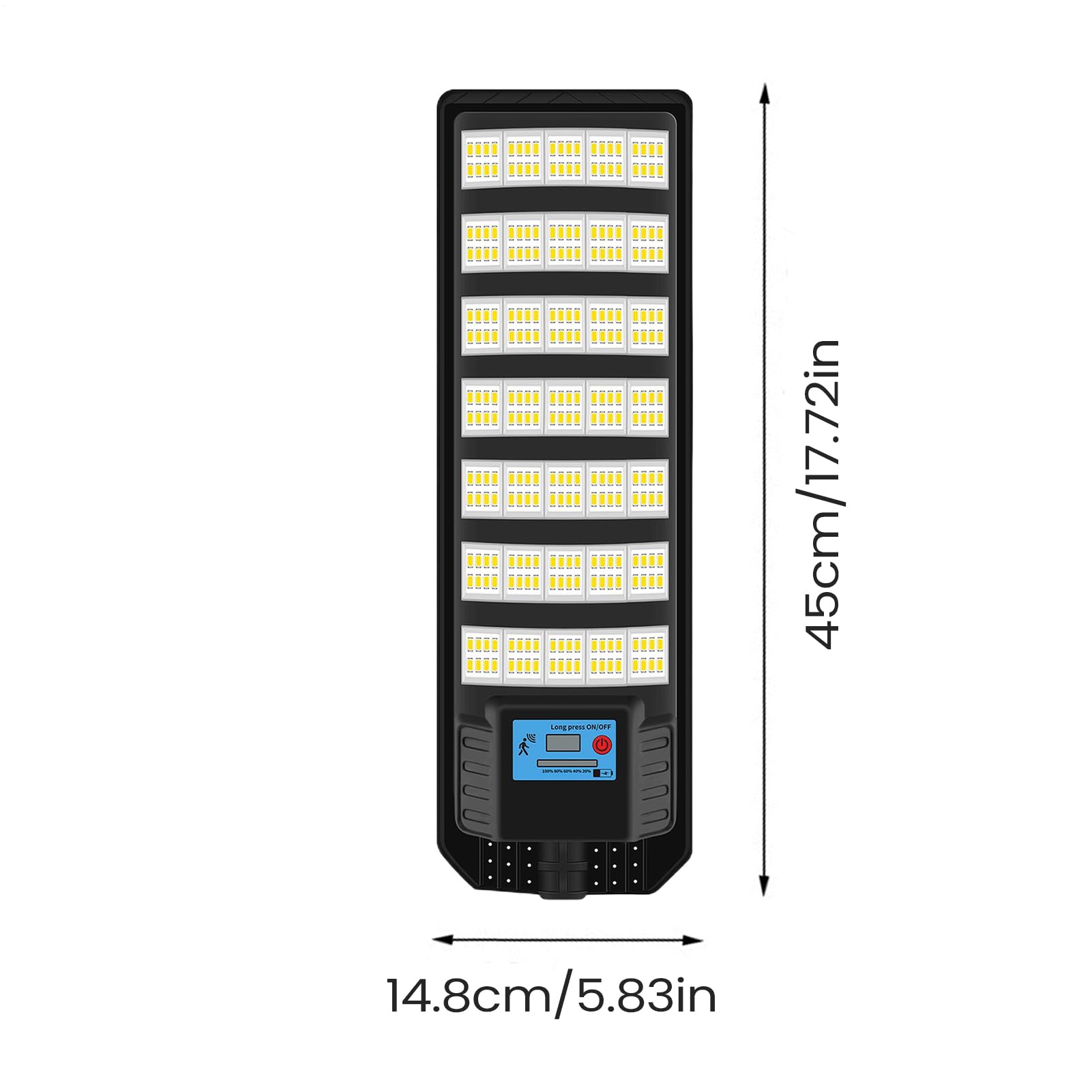 Solar-Stehleuchte, LED, von der Straße der Dämmerung bis zum Morgengrauen mit Fernbedienung
