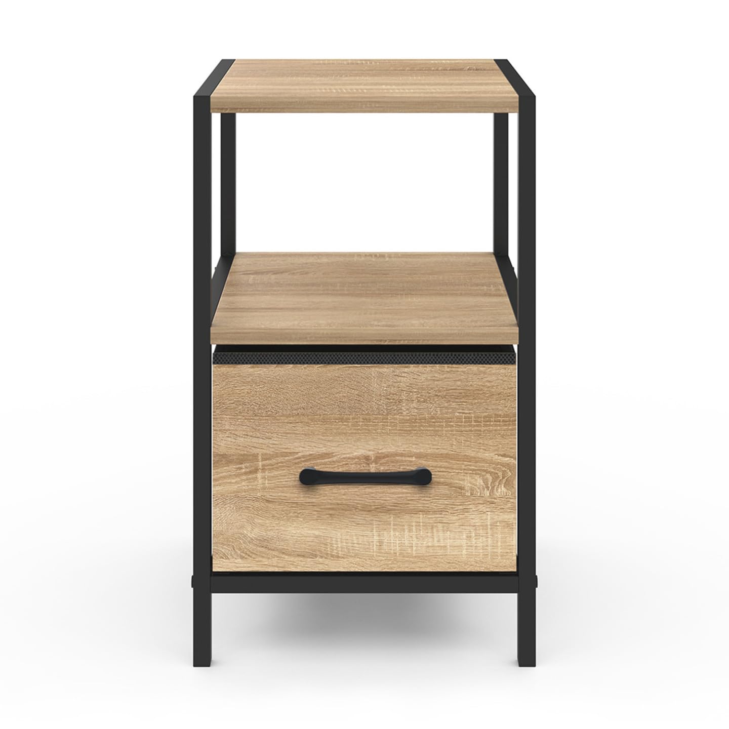 IDMarket - Lot de 2 Tables de Chevet Utah 1 tiroir et 1 Niche