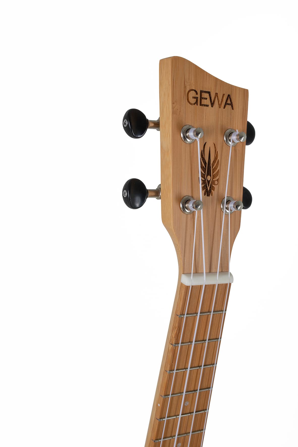 GEWA Soprano Ukulele Manoa Pineapple - Bambù massiccio - Motivo laser Haida - Naturale satinato - incl. Gig Bag imbottito - K-PA-BBH