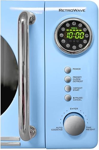 Miniatura 2 de Retro 0.7 pies cúbicos encimera microondas horno apagado automático pantalla reloj