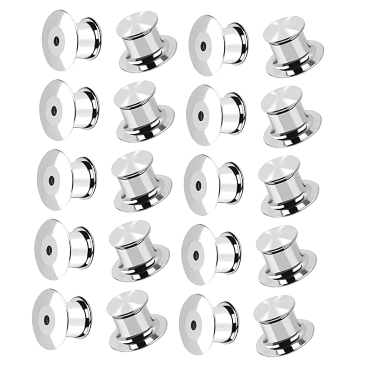 Abaodam 100piezas Pin Back Clutch De Metal Sujetadores De Seguridad Para Broches Pasadores De Solapa Clutch De Bloqueo Para Manualidades y
