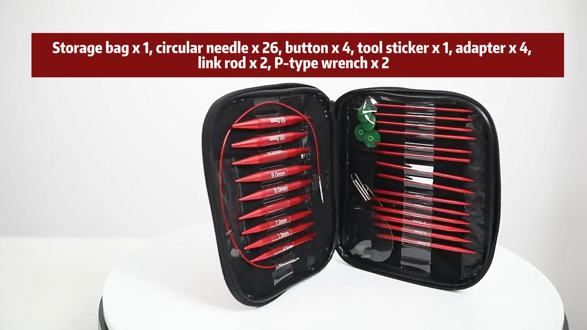 Set Ferri Da Maglia Intercambiabili - Kit Circolari 40-100 Cm, Per Sciarpe, Cappelli, Fai-da-Te - Foto 11