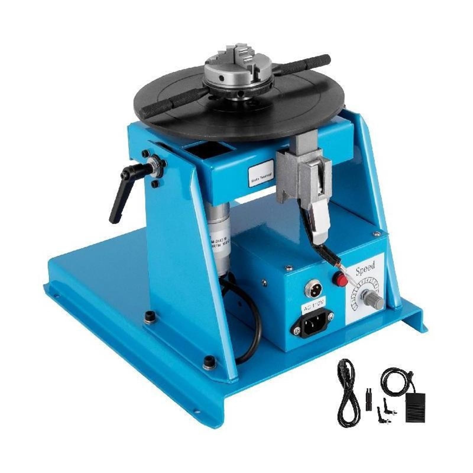 Jvddi One Color Pakjel 5/10Kg Mini Semi-Automatic Rotary Welding Positioner Turntable Tilte Table 0-90º W/ 3 Jaw Lathe Chuck For Annular Welding