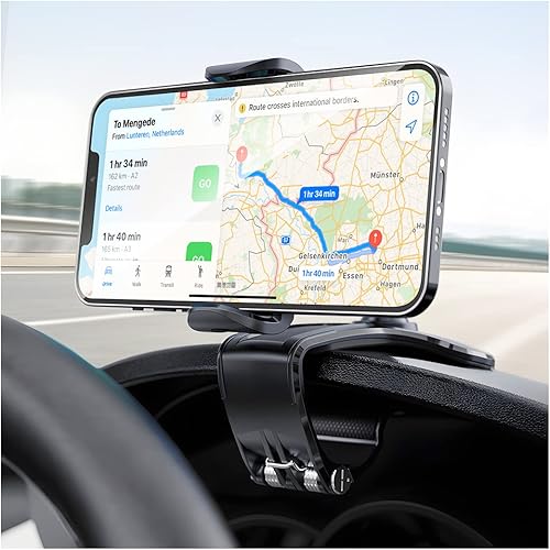 Miniatura 7 de Soporte para teléfono de automóvil, espejo retrovisor para salpicadero, rotación de 360 grados, ultra estable y antideslizante, compatible con