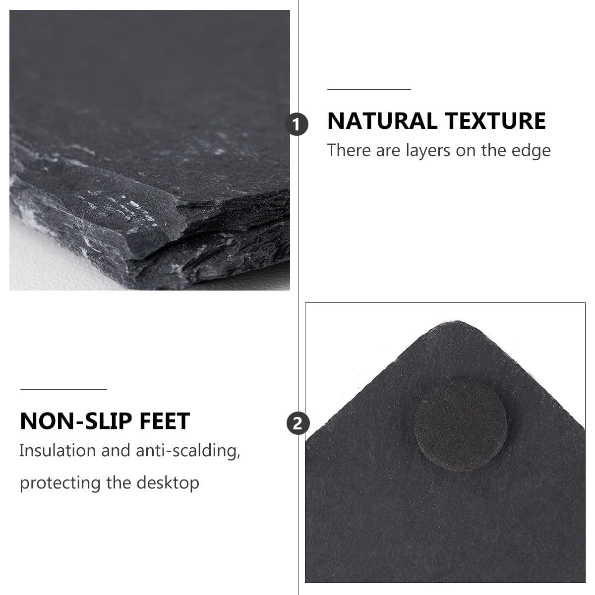 Toyvian Plat en Pierre Naturelle de 9, 8x9, 8 Pouces pour Barbecue Coréen