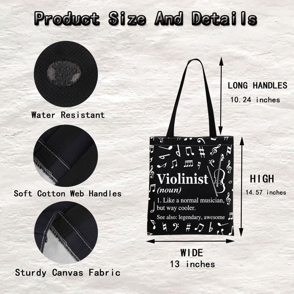 MINIGIU Violinist Gift Violinist Appreciation Gift Violin Lover Gift Violinist Tote Bag for Violin Player