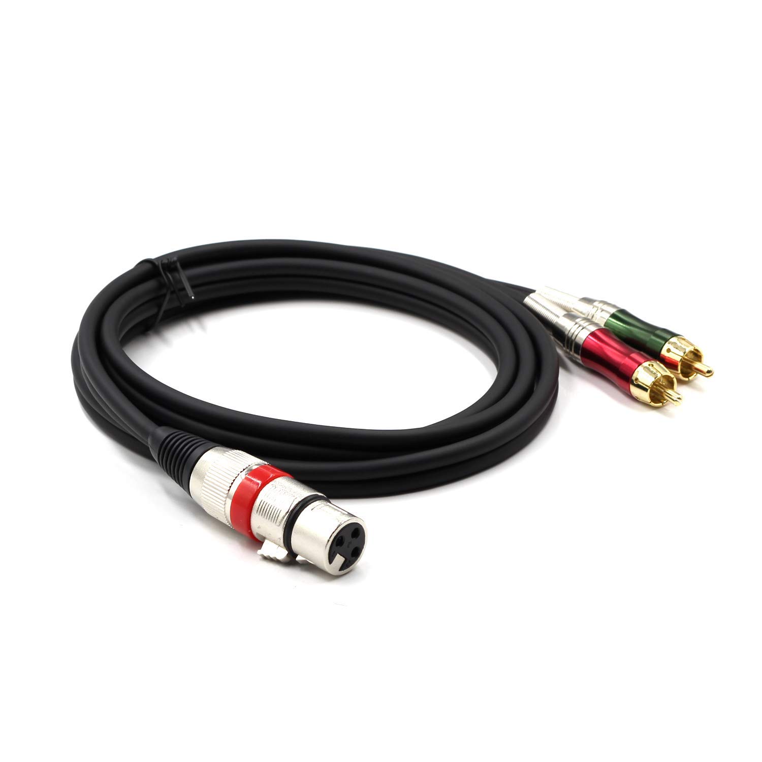 HTRUIYATY 2×Cavi XLR Femmina a 2×Cavo RCA, Interconnect Cord Audio