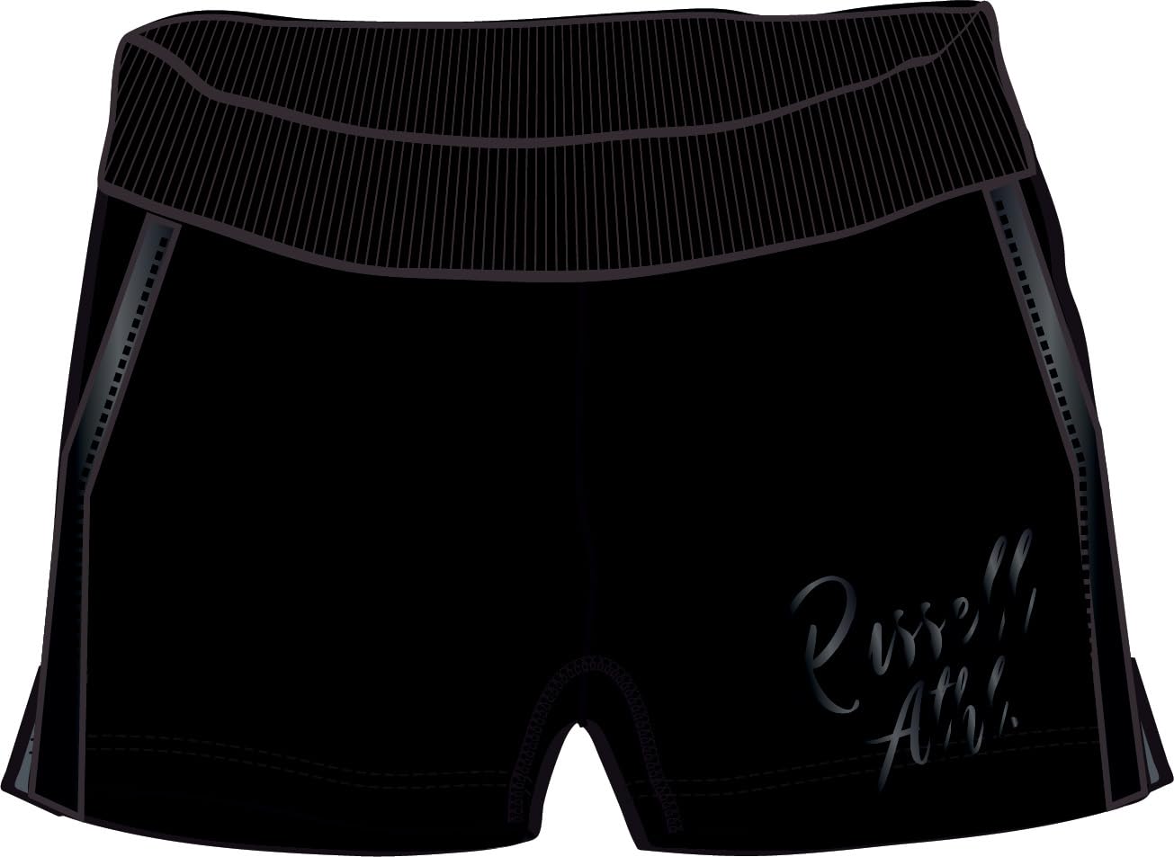 Russell Athletic A11101-IO-099 SL Satin Logo-Shorts Shorts Women's Black Size M