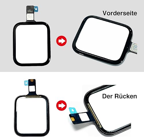 Miniatura 3 de Compatible con Apple Watch Series 6 de 1.732 pulgadas. El cristal externo de la pantalla está dañado y el kit de reparación de reemplazo de rotura