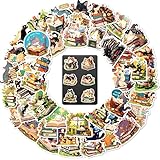 LEPGUYO 50pz Adesivi Vintage per Kindle, Disegno Gatti di Primavera in Vinile Impermeabile, Per DIY Diario Scrapbook Laptop Bottiglia Skateboard, E-Book Reader Accessori per Amanti della Lettura