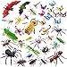 Auihiay Paquete de 36 Figuras de Insectos de plástico Grandes Surtidos de Insectos Que Incluyen una Mariposa Realista Multicolor para la educación de los niños