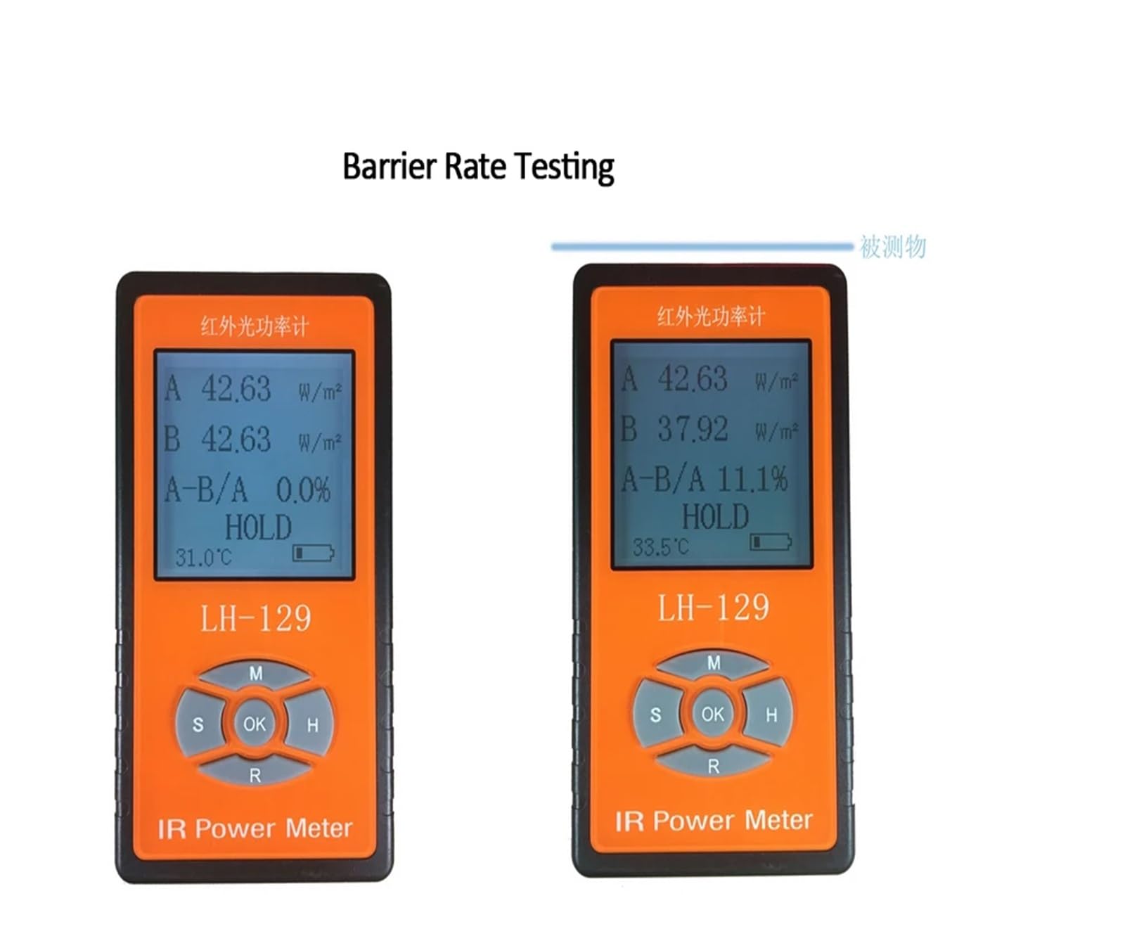 Medidor de luz Digital, Medidor UV De Potencia IR, Radiómetro Infrarrojo, Luz, Probador Transmitancia Película Solar para Vidrio Automotriz,fácil de Llevar