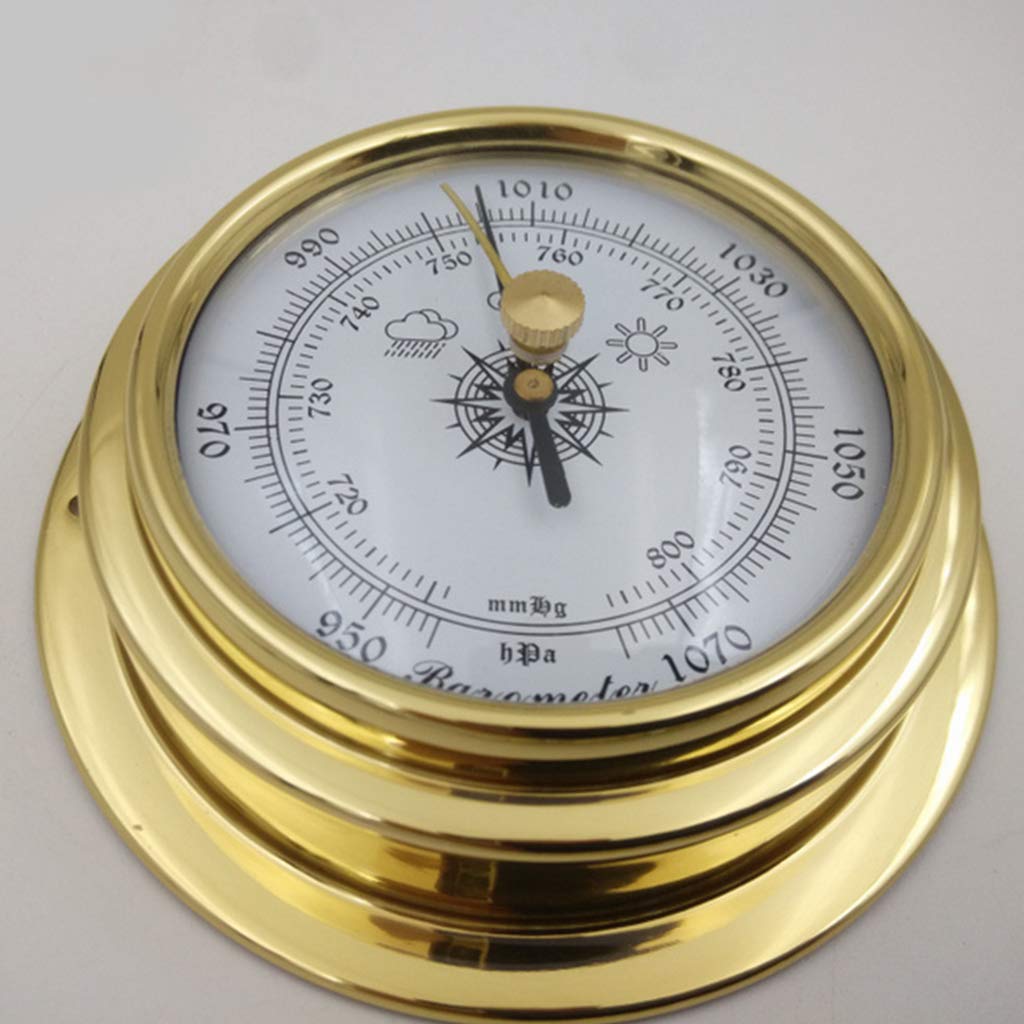 4 Zoll 4 PCS/Set Thermometer Hygrometer Barometer Uhren Uhr Kupfer für Shell Marine für Smart Hygrometer Thermometer