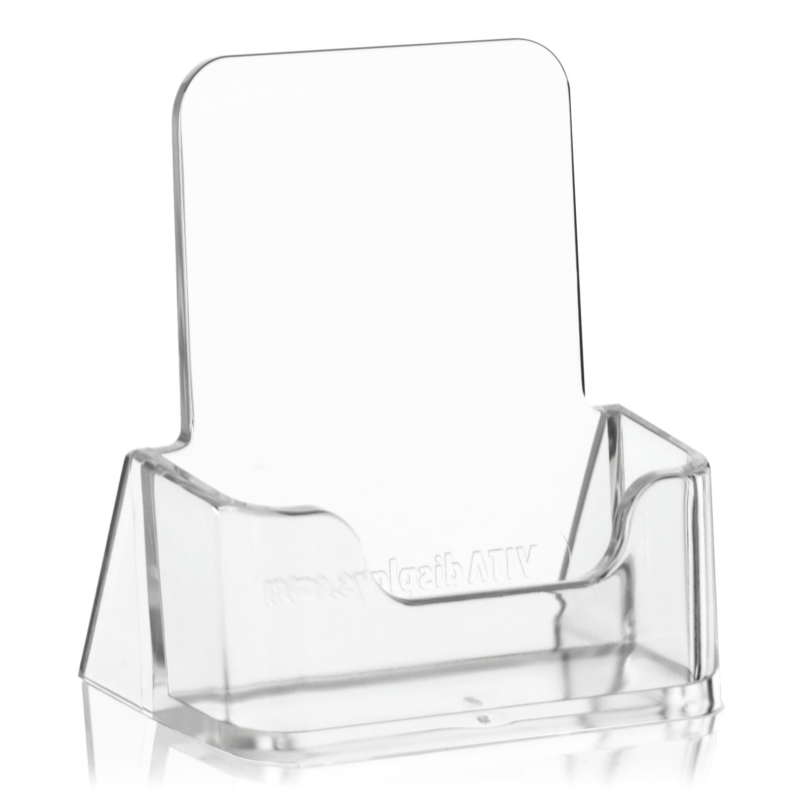 VITAdisplays Business Card Holder, Business Card Stand, Business Card Stand, Portrait Format, Transparent
