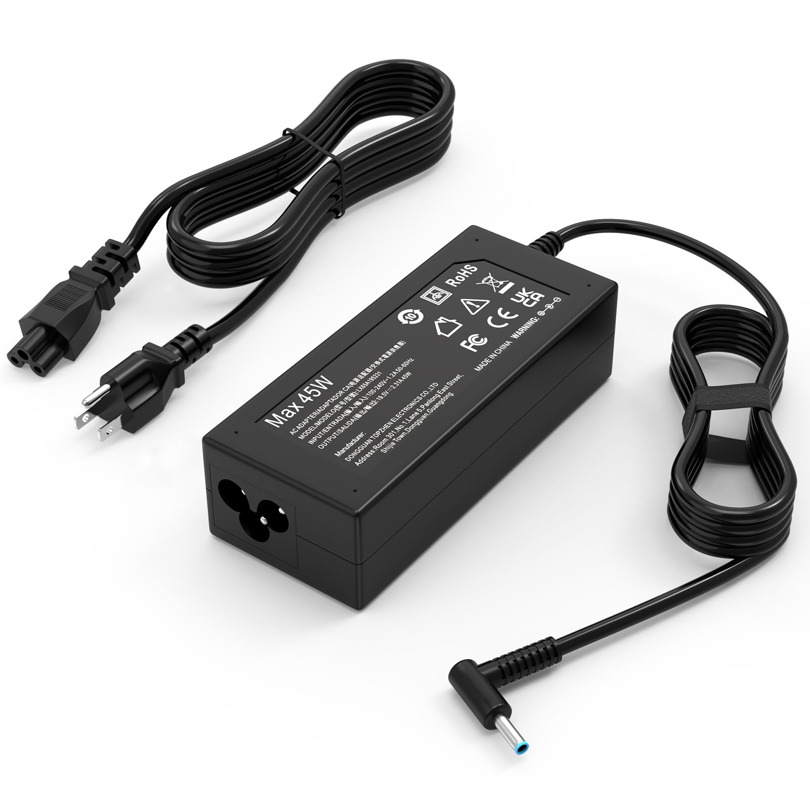 Laptop Charger Replacement for HP Laptop Computer 45W Smart Blue Tip Power Adapter