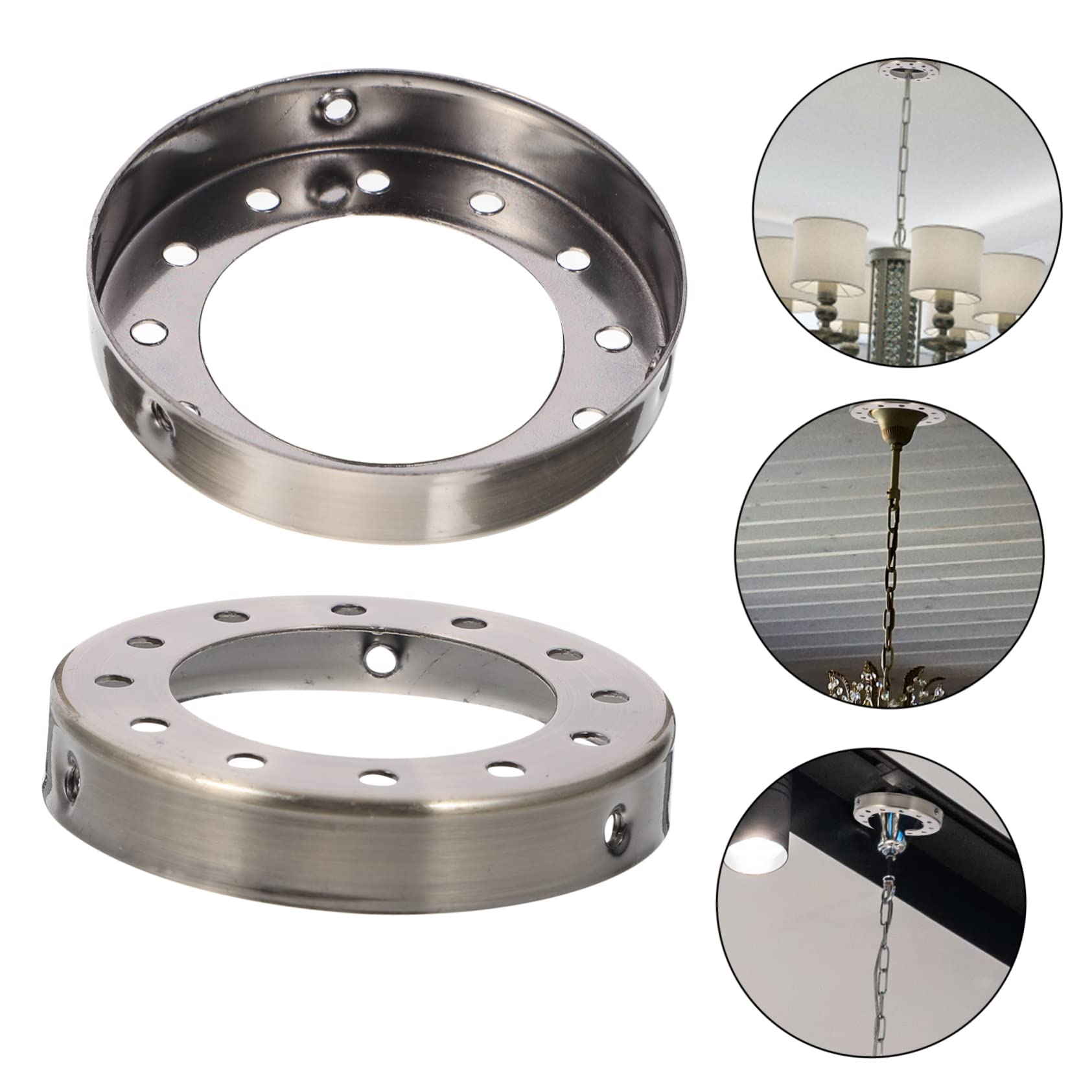 Lampenkap Ring Set, Diameter14Cm Circulaire Ijzeren Lamp Licht Schaduw Ring Frame DIY Maken Kit Set 14cm