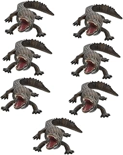 VANZACK 7 Peças Modelo De Crocodilo Simulado Brinquedo Rastejante Brinquedos Educativos Modelos De Carro Playset Simulação Crocodilo Desktop Decoração De Crocodilo Brinquedo Educacional