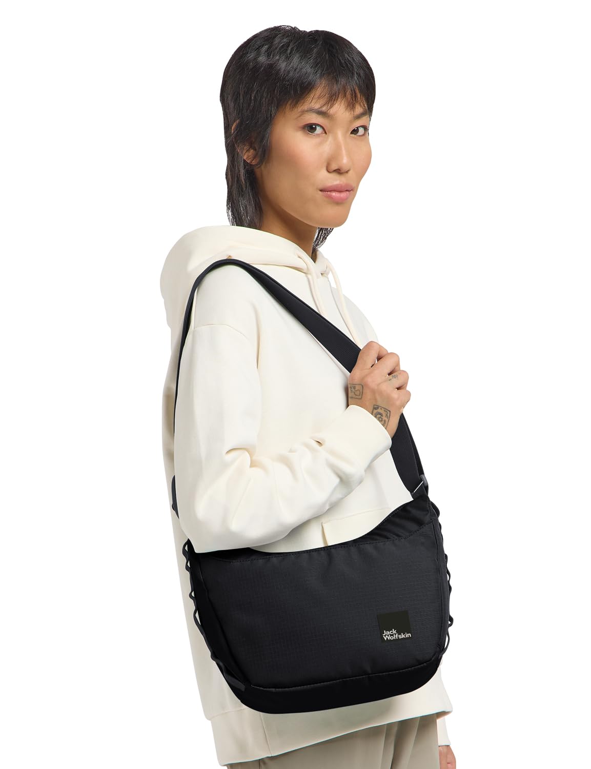 Jack Wolfskin Damska torba na ramię, czarna, czarny
