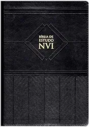 Bíblia de Estudo NVI - Preta - Capa Luxo