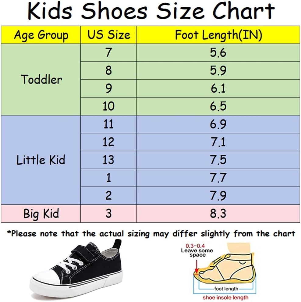 Zoroadke Toddler Boys and Girls Sneakers Low Top Adjustable Strap Canvas Shoes for Kids - Image 4
