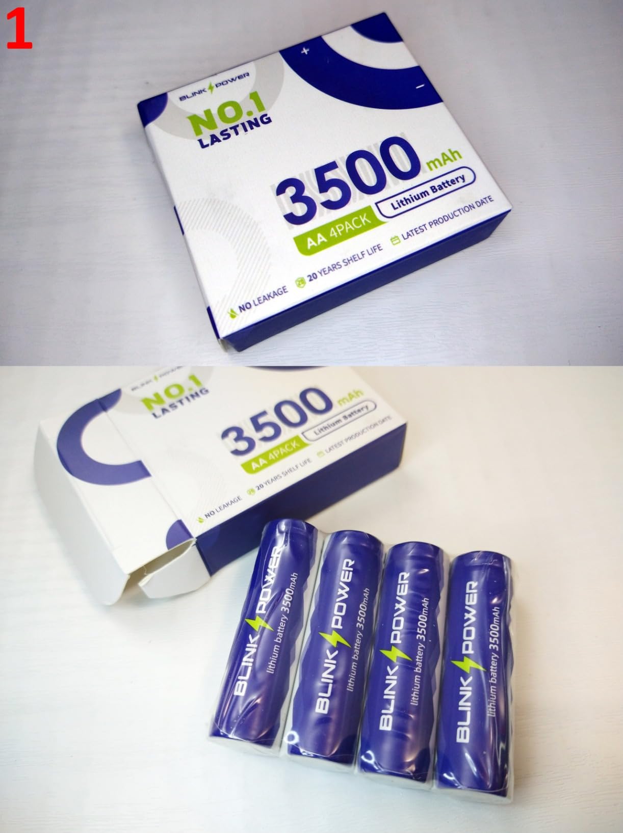 AA Lithium Batteries, 3500mAh NO.1 Lasting, 1.5V, Non-rechargeable