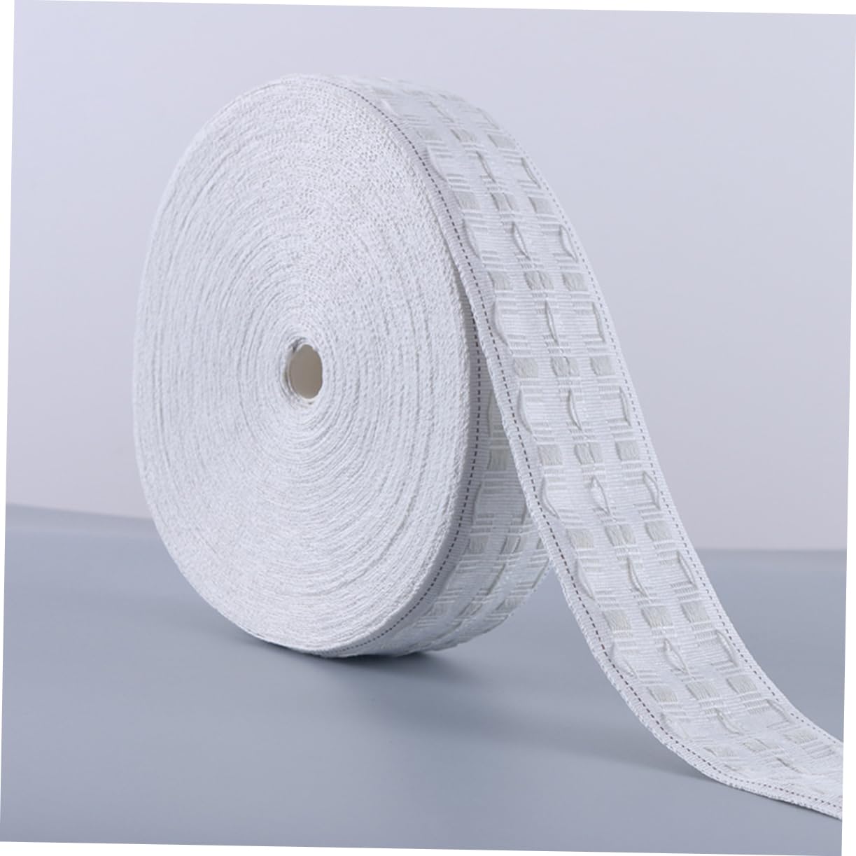 Vaguelly Sangle de Rideau 50M Ruban Plissé Coton Naturel Accessoires de Rideau Décoration Intérieure Rideaux Personnalisés Lavable