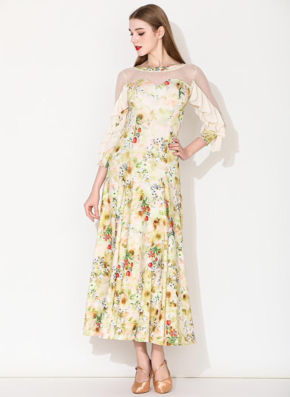 美品 社交ダンス フラメンコ ツーピース 上下セット 5968 美品 社交ダンス フラメンコ ツーピース 上下セット 5968 美品