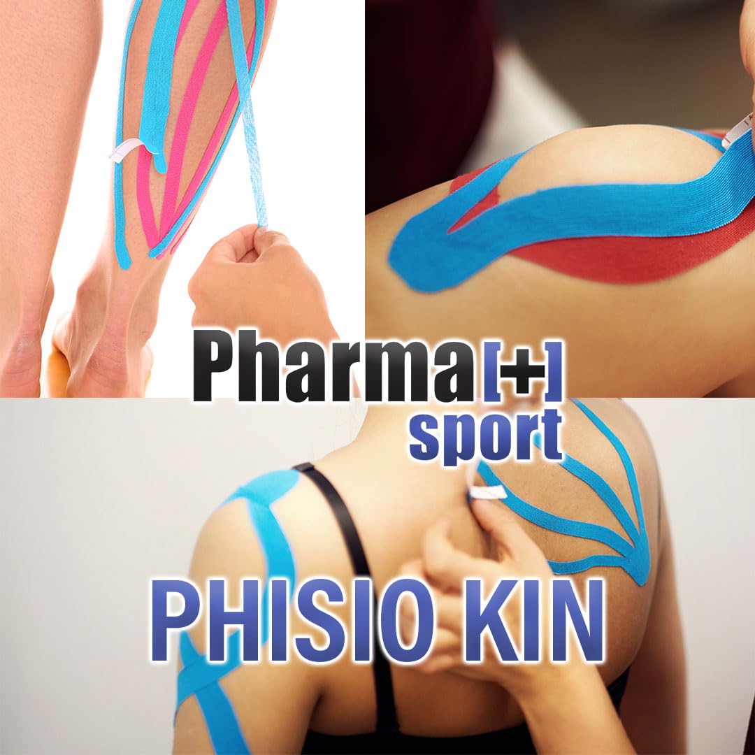 Nastro Kinesiologico PHYSIOKIN – Tape Professionale 5cm x 5m Elastico Taping Neuromuscolare, Traspirante, 10 Colori Sport, Riabilitazione e Fisioterapia (Verde, 6, unità)