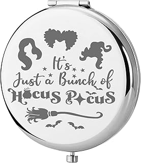 KEYCHIN Hocus Witch Pocket Mirror Winifred Mary and Sarah Witch Fans Gifts It's Just a Bunch of Hocus Copmact Mirror for Women Girls (Bunch of Hocus Mirror)