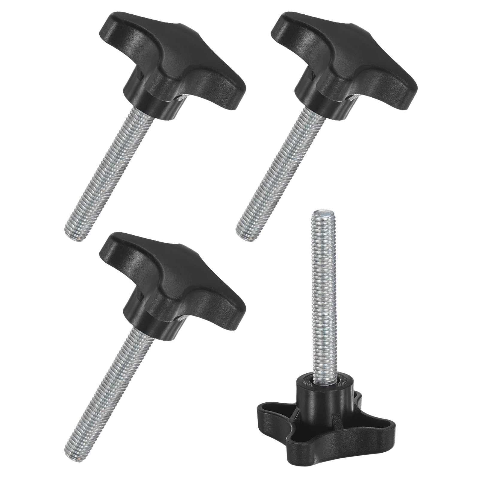 M METERXITY 4-Pack Star Clamping Knobs, M10x70mm Male Thread Hand Tightening Screw for Machinery/Electronic/Furniture/Umbrella Base, Machine Handle