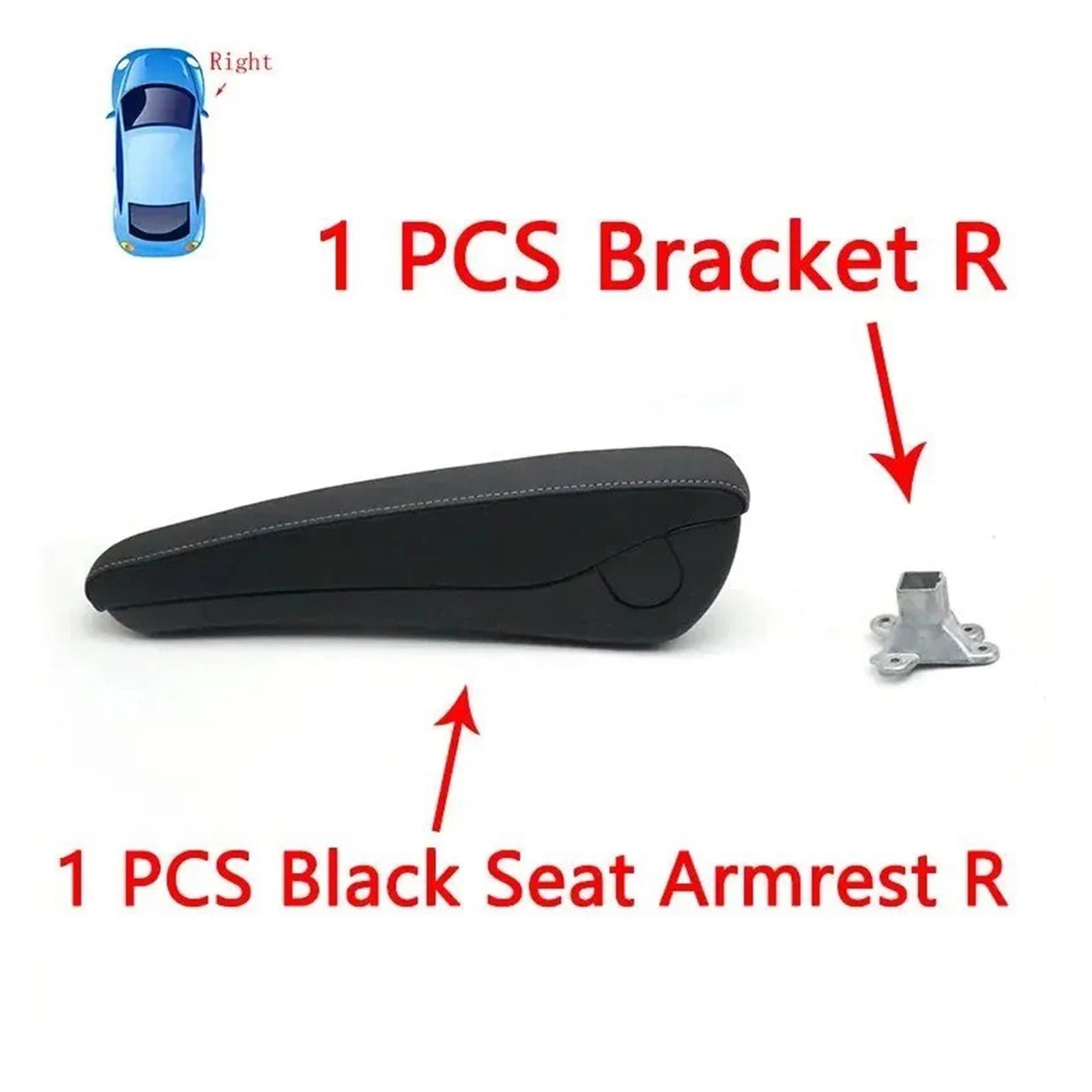 Para W447 Asiento Delantero Reposabrazos Plegable Izquierda Derecha Coche
