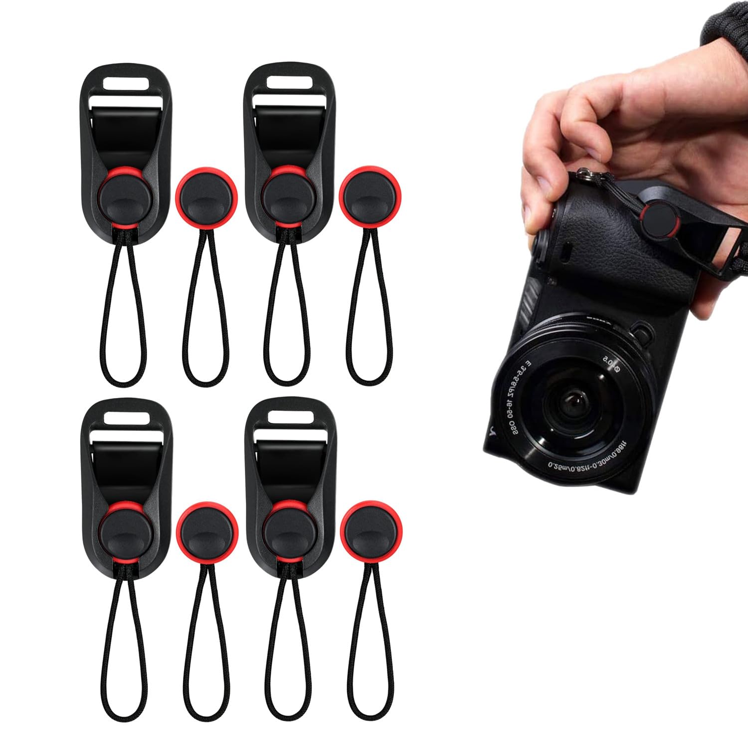 eWINNER Camera Straps Quick Release Adapter Kit, Camera Strap Connector with Base, Quick to Install and Remove the Strap Buckle Suitable for SLR Action Camera