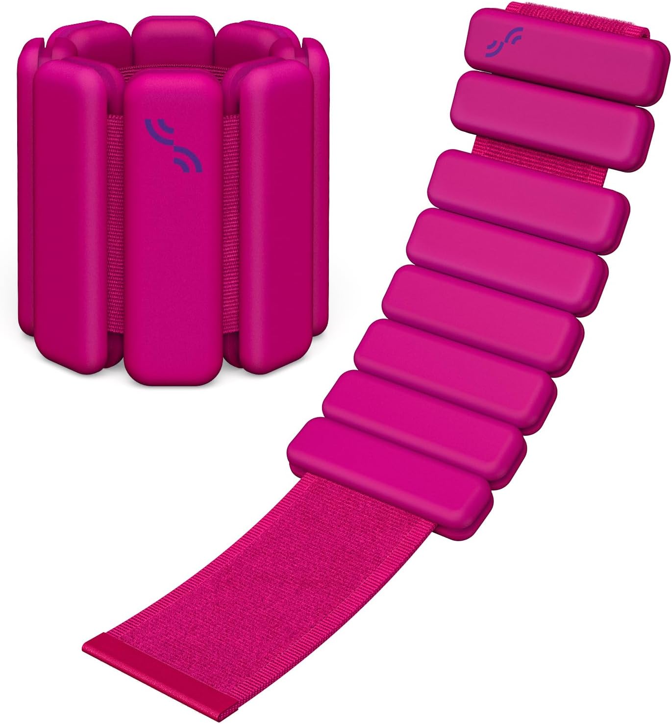 Sportneer Wrist & Ankle Weights for Women Men – 1 Pair (1 lb/2 lb Each) | Adjustable Weighted Bracelet Silicone Bangles for Yoga, Dance, Pilates, Cardio, Aerobics, Gym, Pool Exercises and Jogging