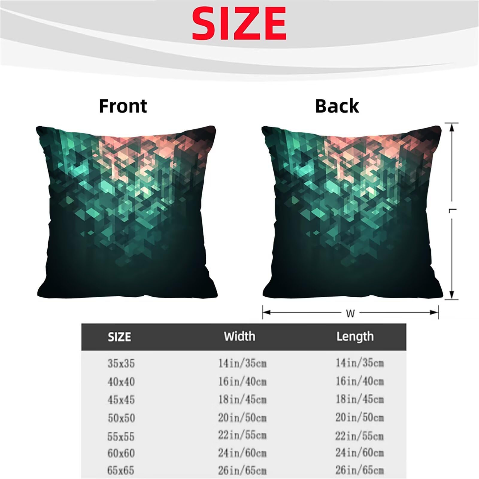 Kissenbezug 65 x 65 Outdoor Kissenbezug 65 x 65 CM Doppelseitiger Druck Modern Deko Sofakissen Bezug Einfachheit Kopfkissen Bezug für Frühling Sofa Bett Deko, Geschenke für Frauen (Samt) BZ-16725