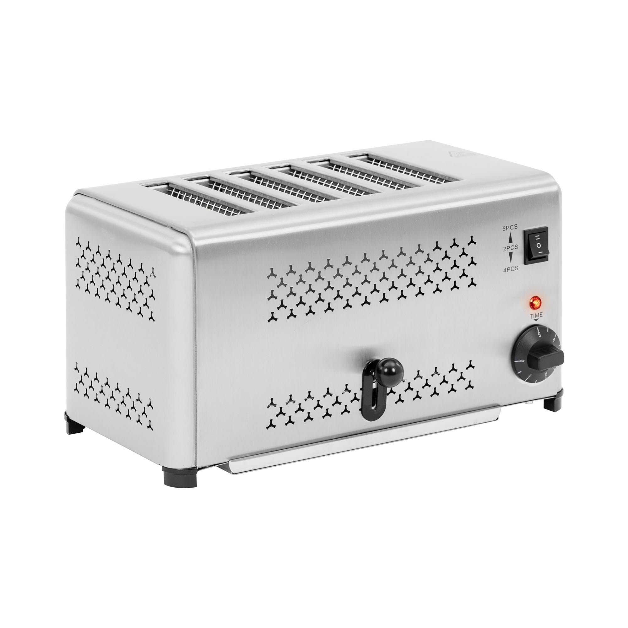 Royal Catering Tostadora 2500 W tostadoro 6 ranuras temporizador 0-5 min acero inoxidable