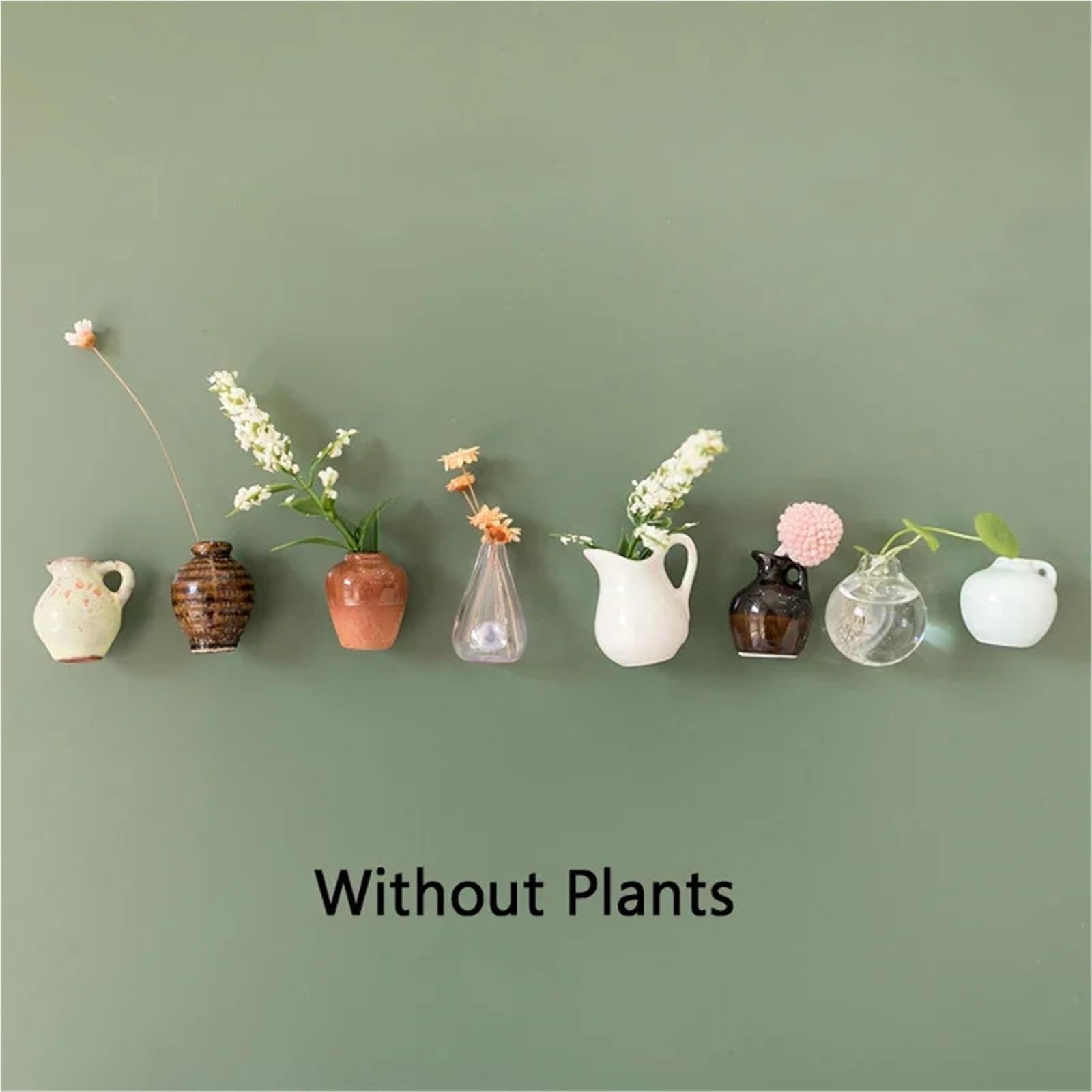3-8 szt. mini wazonów ceramicznych - DIY porcelanowe magnesy na lodówkę na kwiaty i wiadomości - idealny zestaw upominkowy do kuchni (9)