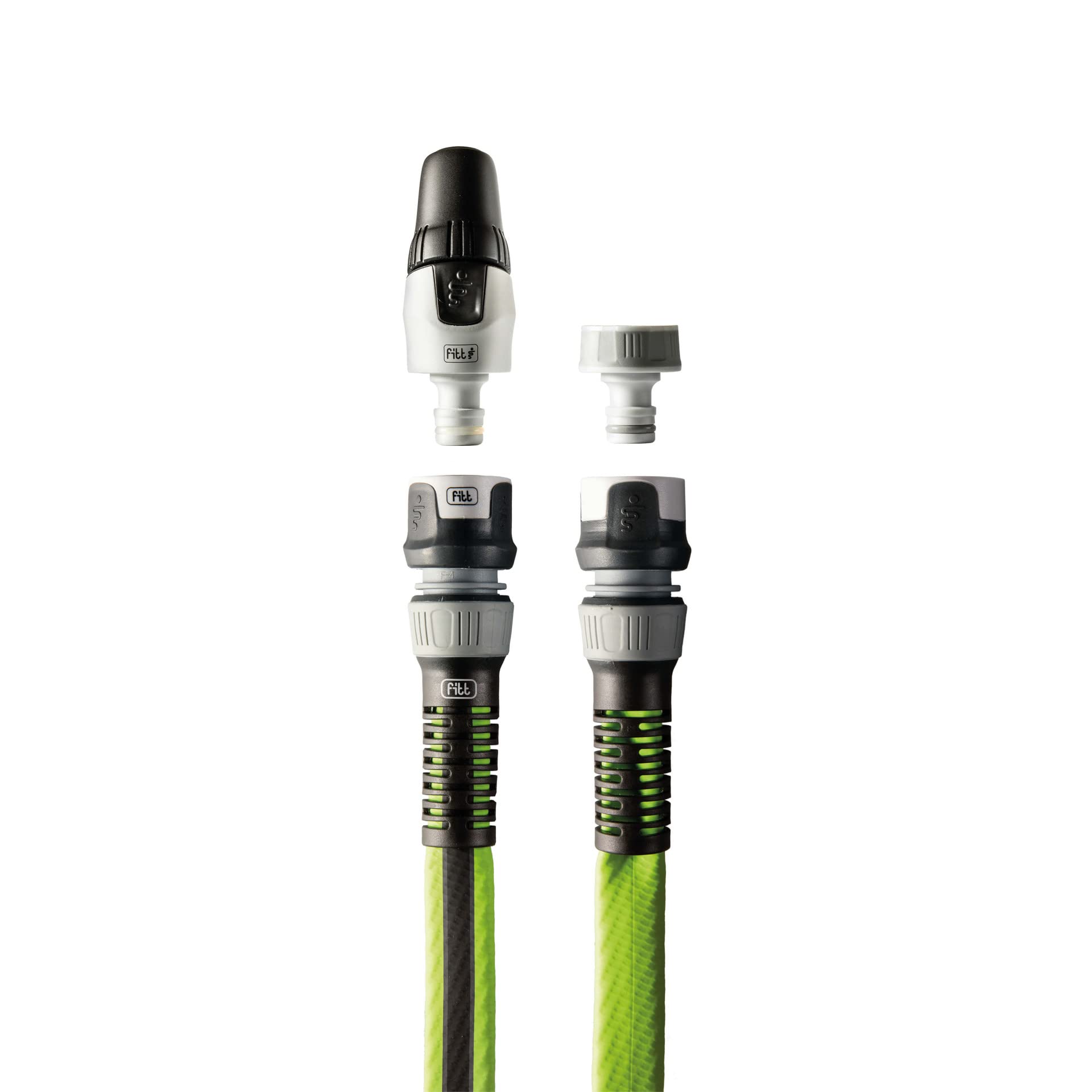 FITT FORCE 30 m, Tubo acqua per irrigazione giardino, Leggero, Resistente e compatto, Per Uso Intensivo, con Lancia, colore Lime, -43% CO2e