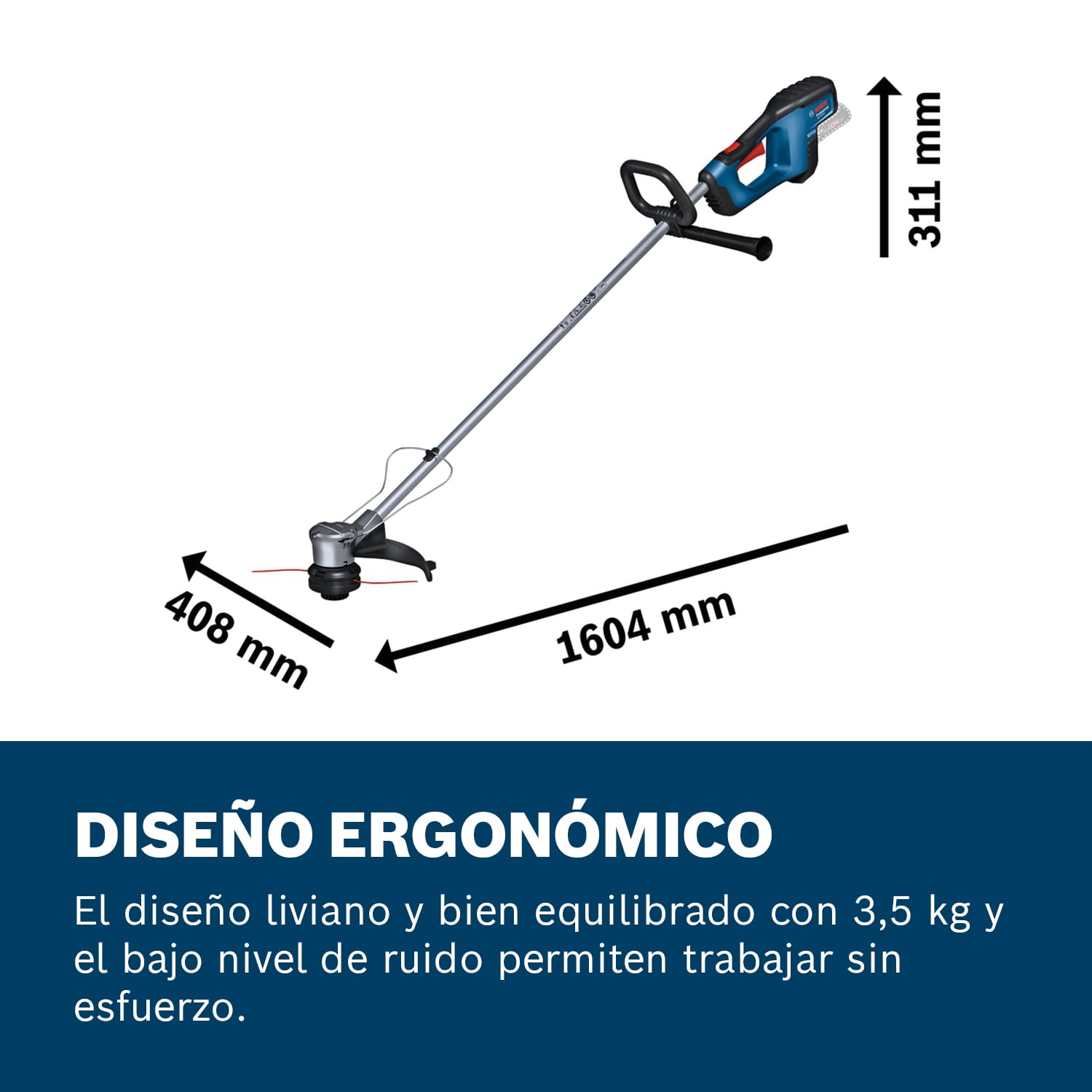 Bosch Professional 18V System cortabordes a batería GFR 18V-33 (motor sin escobillas, diámetro del área de corte 33 cm, incl. 1 correa, 1 bobina, sin batería/cargador)